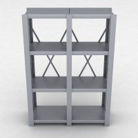 Stahlregal 2 Felder mit 4 Fachb�den