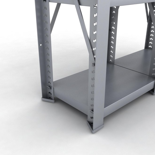 Stahlregal 2 Felder mit 4 Fachb�den