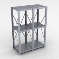 Stahlregal 2 Felder mit 3 Fachb�den