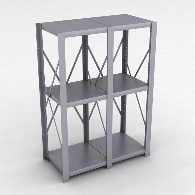 Stahlregal 2 Felder mit 3 Fachb�den