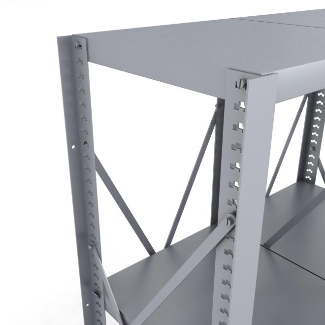 Stahlregal 2 Felder mit 3 Fachb�den