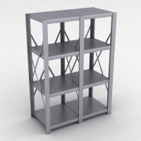 Stahlregal 2 Felder mit 4 Fachb�den