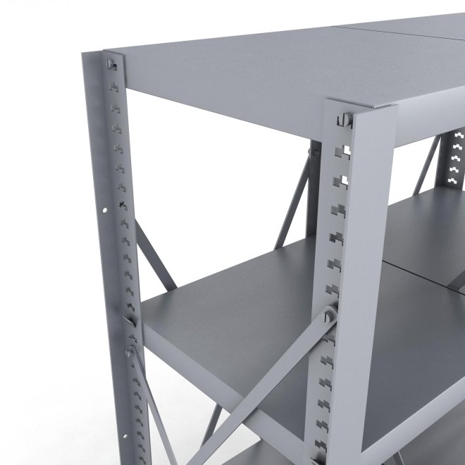 Stahlregal 2 Felder mit 4 Fachb�den