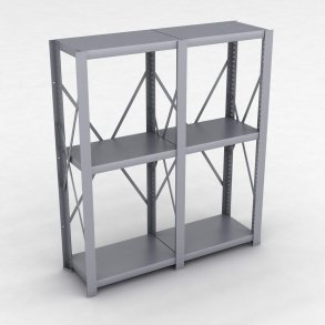 Stahlregal 2 Felder mit 3 Fachb�den