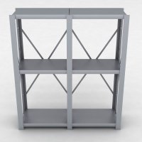 Stahlregal 2 Felder mit 3 Fachb�den