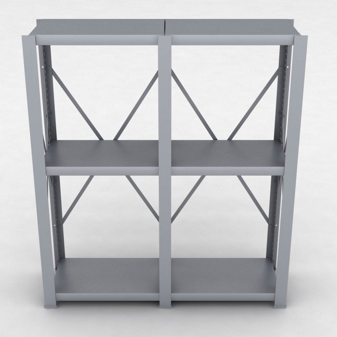 Stahlregal 2 Felder mit 3 Fachb�den