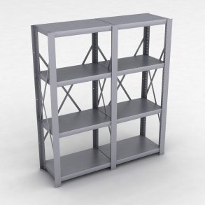 Stahlregal 2 Felder mit 4 Fachb�den