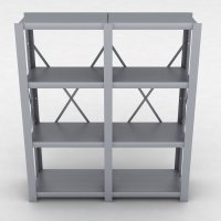 Stahlregal 2 Felder mit 4 Fachb�den