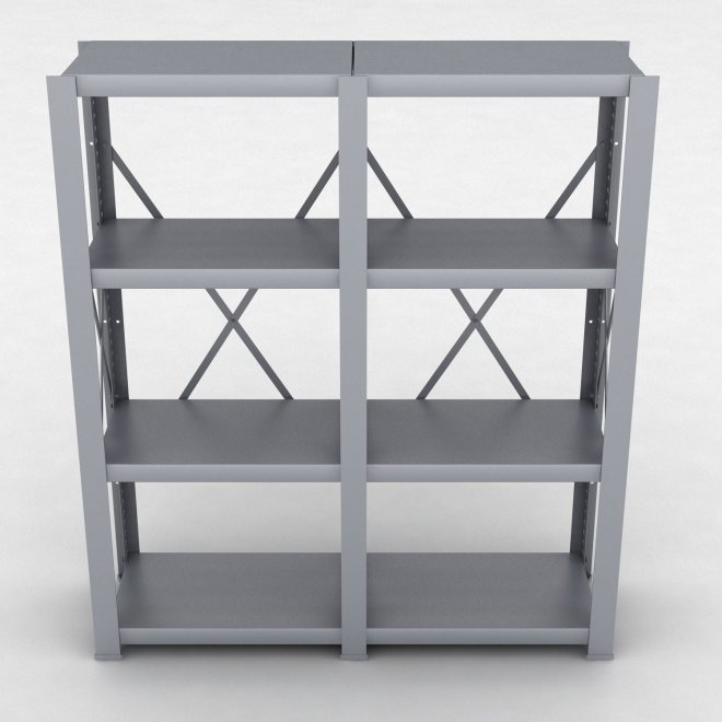 Stahlregal 2 Felder mit 4 Fachb�den