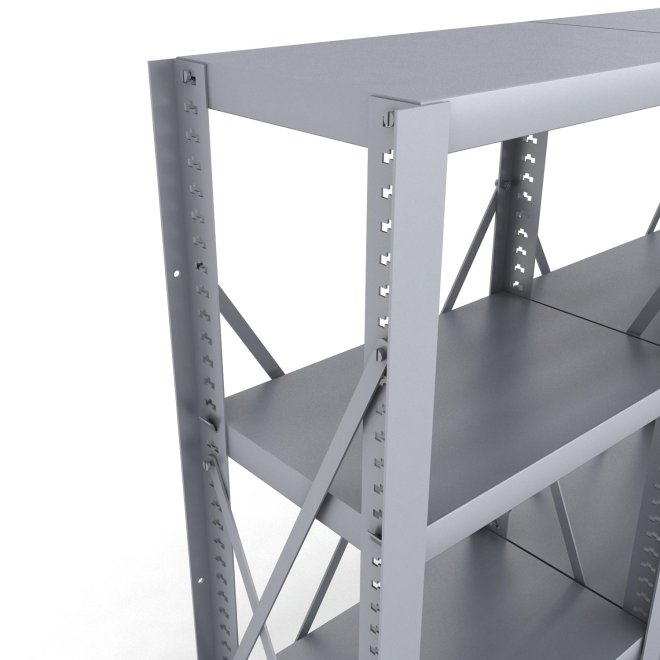 Stahlregal 2 Felder mit 4 Fachb�den