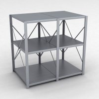 Stahlregal 2 Felder mit 3 Fachb�den