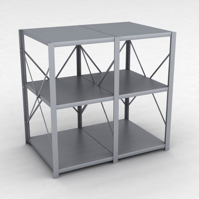 Stahlregal 2 Felder mit 3 Fachb�den