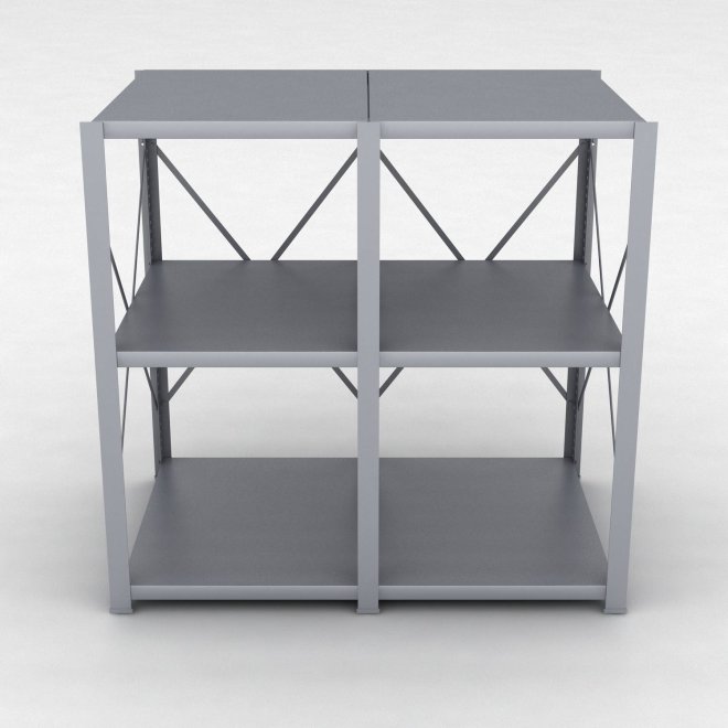 Stahlregal 2 Felder mit 3 Fachb�den