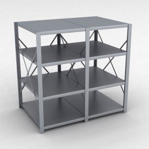 Stahlregal 2 Felder mit 4 Fachb�den