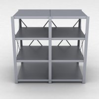 Stahlregal 2 Felder mit 4 Fachb�den