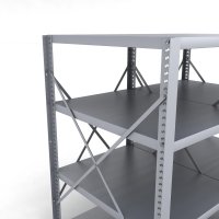 Stahlregal 2 Felder mit 4 Fachb�den