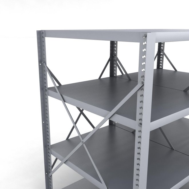 Stahlregal 2 Felder mit 4 Fachb�den