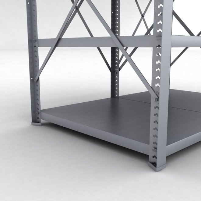 Stahlregal 2 Felder mit 4 Fachb�den