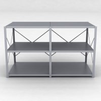 Stahlregal 2 Felder mit 3 Fachb�den