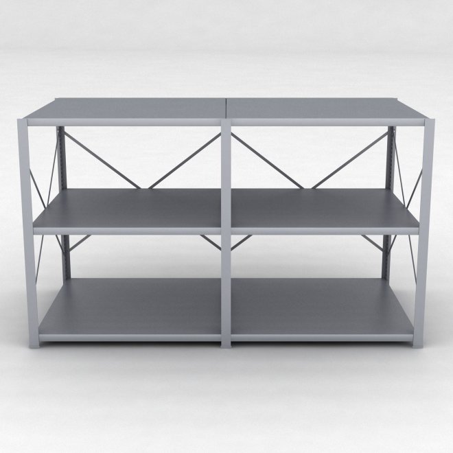 Stahlregal 2 Felder mit 3 Fachb�den