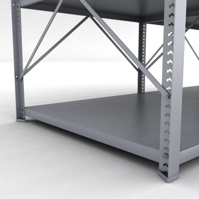 Stahlregal 2 Felder mit 3 Fachb�den