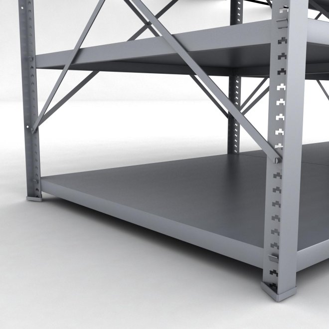 Stahlregal 2 Felder mit 4 Fachb�den