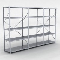 Stahlregal 3 Felder mit 5 Fachbden