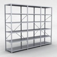 Stlhylla H: 240 x L: 305 x D: 60 cm |6 hyllor