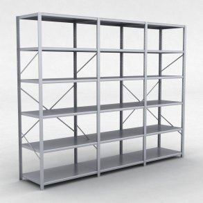 Stlhylla H: 240 x L: 305 x D: 60 cm |6 hyllor