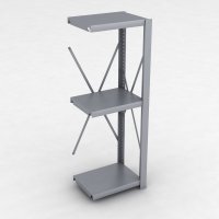 Stahlregal Anbaufeld mit 3 Fachb�den