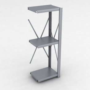 Stahlregal Anbaufeld mit 3 Fachb�den