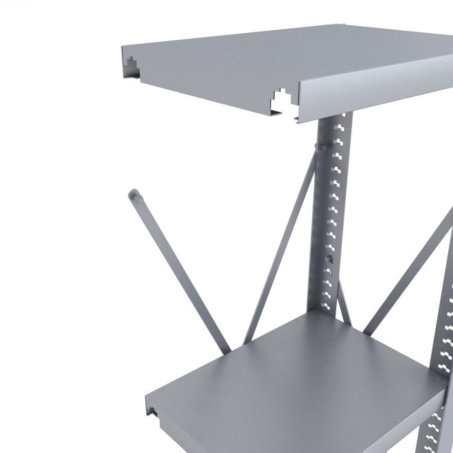 Stahlregal Anbaufeld mit 3 Fachb�den