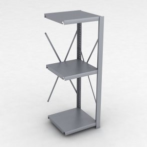 Stahlregal Anbaufeld mit 3 Fachb�den