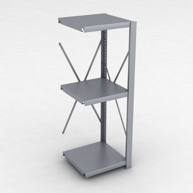 Stahlregal Anbaufeld mit 3 Fachb�den