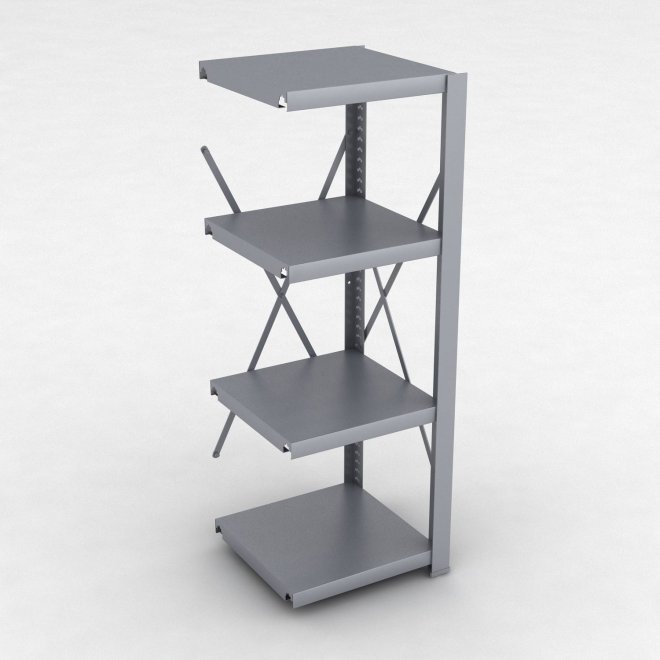 Stahlregal Anbaufeld mit 4 Fachb�den