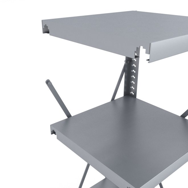 Stahlregal Anbaufeld mit 4 Fachb�den