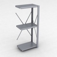 Stahlregal Anbaufeld mit 3 Fachb�den