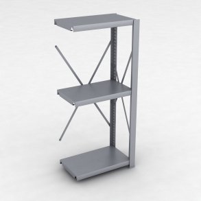 Stahlregal Anbaufeld mit 3 Fachb�den