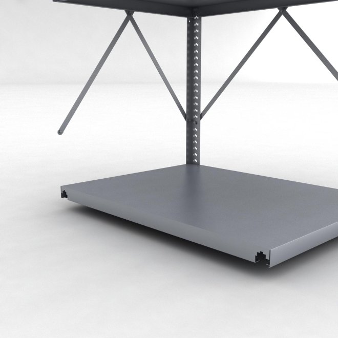 Stahlregal Anbaufeld mit 3 Fachb�den