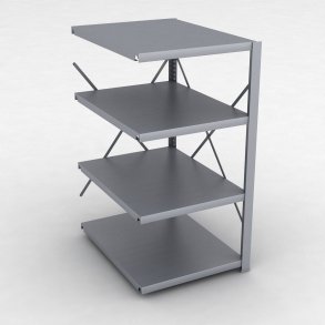 Stahlregal Anbaufeld mit 4 Fachb�den