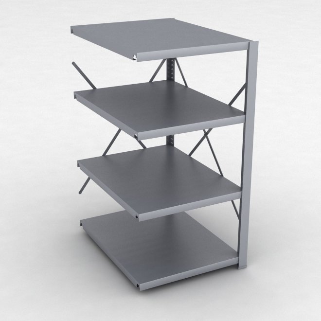 Stahlregal Anbaufeld mit 4 Fachb�den