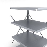 Stahlregal Anbaufeld mit 4 Fachb�den