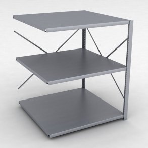 Stahlregal Anbaufeld mit 3 Fachb�den