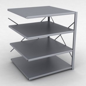 Stahlregal Anbaufeld mit 4 Fachb�den