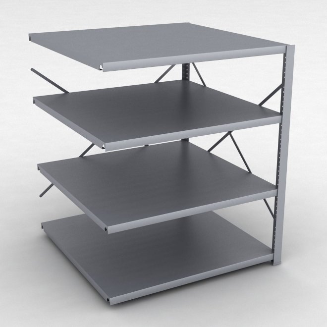 Stahlregal Anbaufeld mit 4 Fachb�den