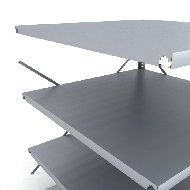 Stahlregal Anbaufeld mit 4 Fachb�den