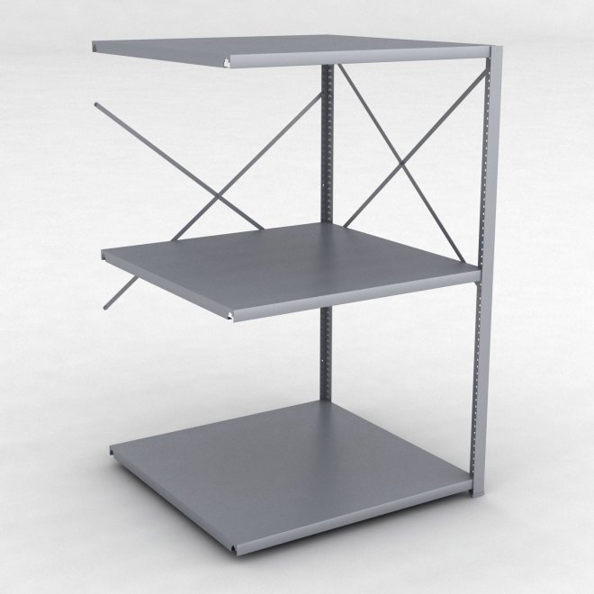 Stahlregal Anbaufeld mit 3 Fachb�den