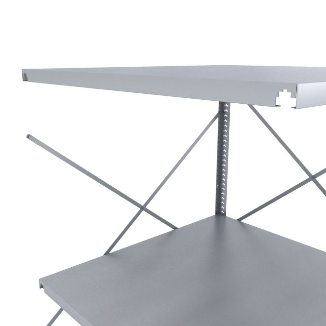 Stahlregal Anbaufeld mit 3 Fachb�den