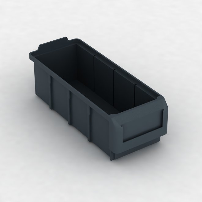 Sorteringsl�da med etiketth�llare: L: 29.1 x B: 11.6 x H: 9 cm