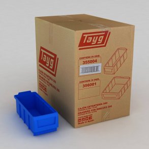 1 Karton mit 20 Sichtboxen mit Etikettenhalter